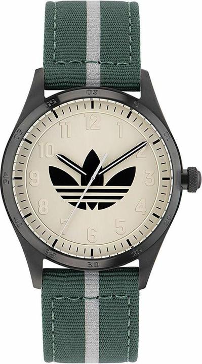 Immagine prodotto adidas Orologio da polso al quarzo AOSY23042 Nero Materiale cassa=acciaio Materiale (bracciale) (Orologio da polso analogico, 42 mm)