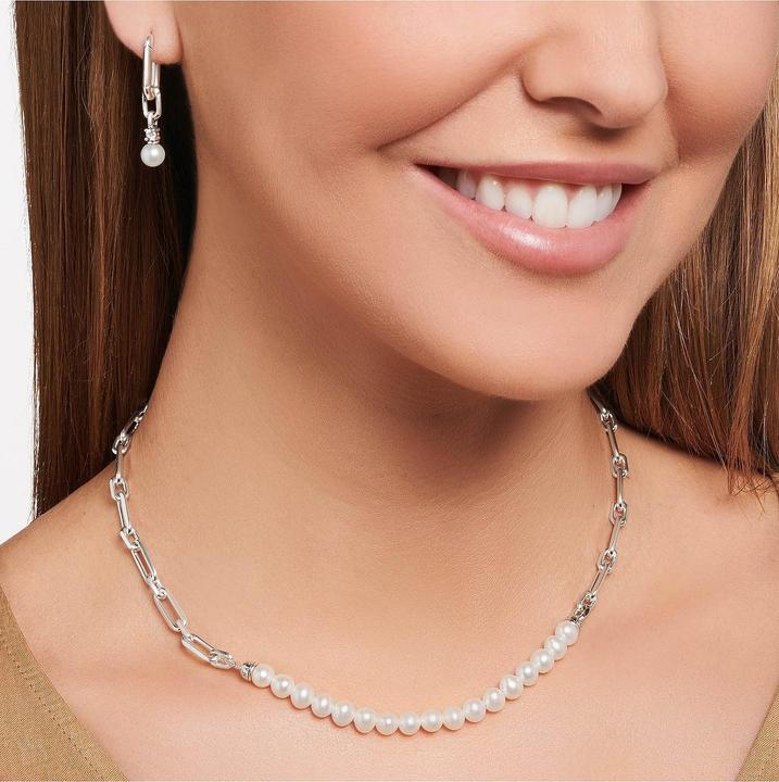Produktbild Thomas Sabo Creolen Glieder und Perlen Silber (925er Silber)