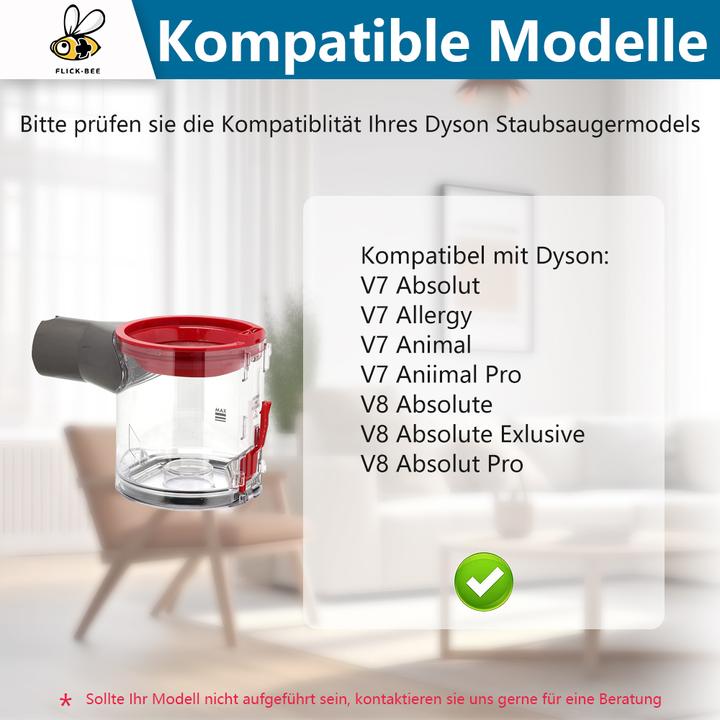 Image du produit Flickbee Bac à poussière pour Dyson V7/V8 - remplace 967699-01