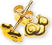 Natsumi Schmuck Ohrstecker Schnecke Gelbgold 18K/750 (750/18 K Gelbgold)