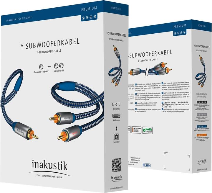 Produktbild Inakustik Premium Y-Subwoofer-Kabel (2 m, Cinch)