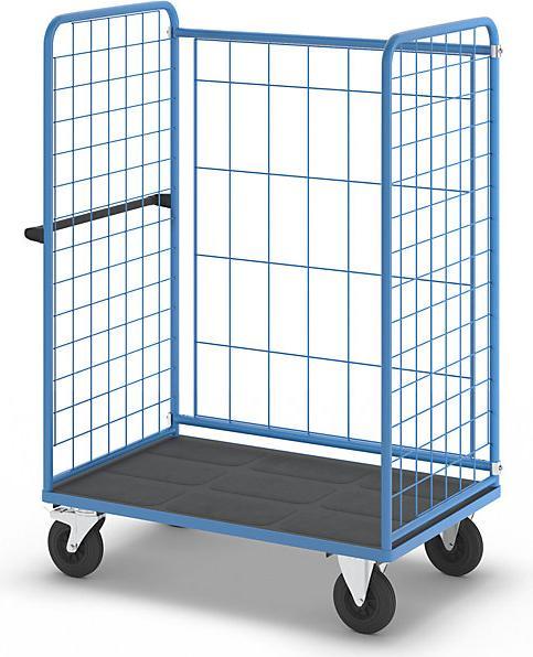 Immagine prodotto eurokraft pro Carrello a ripiani, rete metallica a tre lati (500 kg)