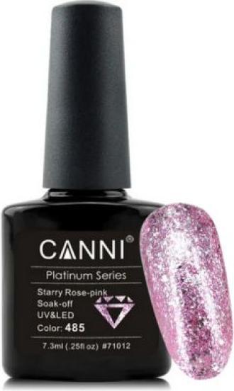 Canni Gellack Platinum Starry Rose-Pink UV/LED (Platinum Starry Rose-Pink, UV-Gel Lack)