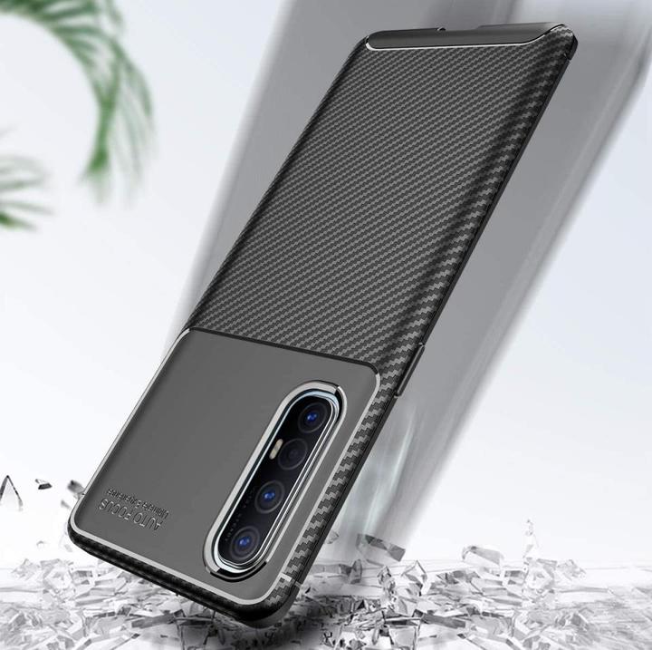 Actual product image Screenguard Oppo Find X2 Neo Hull Carbon Design TPU Case (Oppo Find X2 Neo)