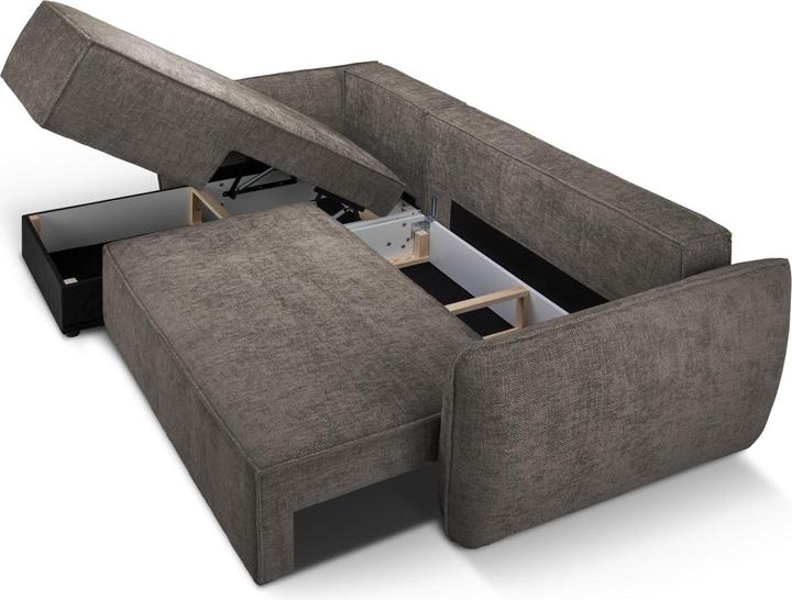 Actual product image Micadoni Left Corner Sofa With Bed Function And Box, "Kaelle", 4 Seats, 252x165x87Made in Europe (Corner sofa)