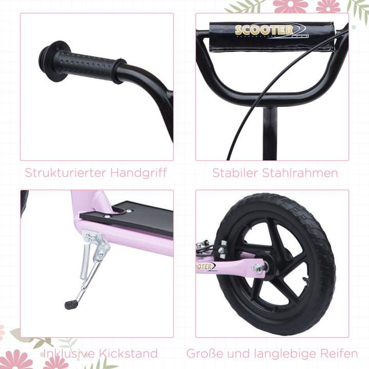 Image du produit Homcom Trottinette Antidérapante, support de vélo en métal pour le stationnement