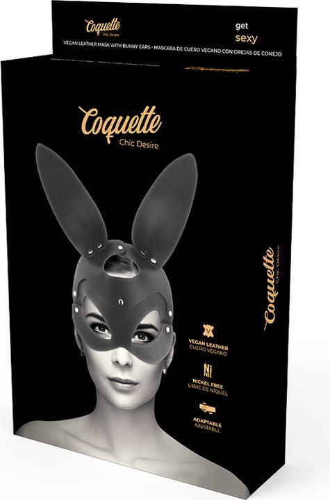 Image du produit Coquette Masque en cuir avec oreilles de lapin/chat (Taille unique)