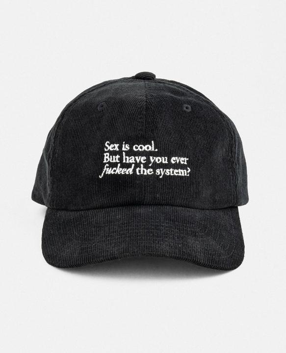 Produktbild Plakativ «F the System» Corduroy Cap Black
