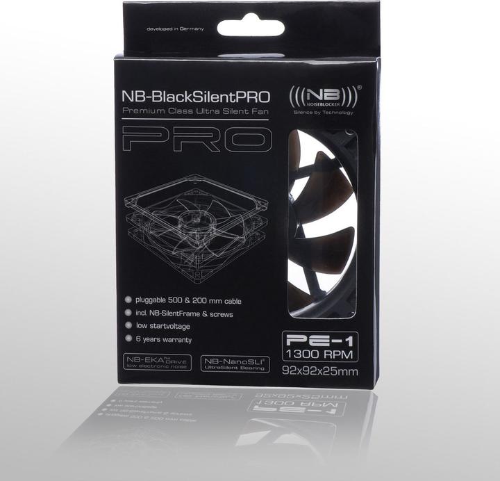Produktbild Noiseblocker BlackSilentPRO PE-1 (92 mm, 1 x)