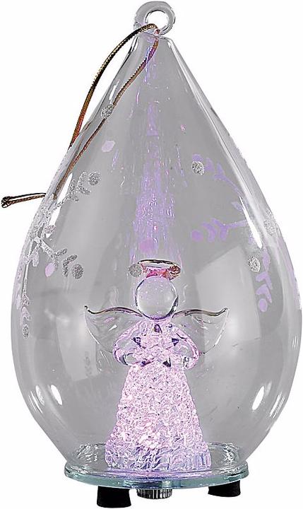 Image du produit Lunartec Ornements en verre LED soufflés à la bouche en forme de goutte, lot de 2 (2 -pièce)
