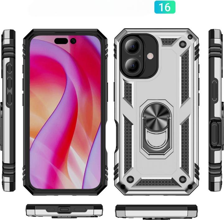 Image du produit Cover-Discount iPhone 16 - Coque arrière résistante avec kickstand (Apple iPhone 16)