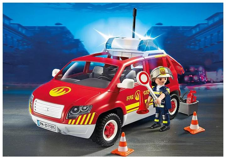 Productafbeelding Playmobil 71375 Brandweerauto met licht en geluid (71375, Playmobil Stad Actie)