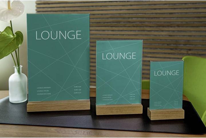 Actual product image Sigel Table display with wooden base (A6)