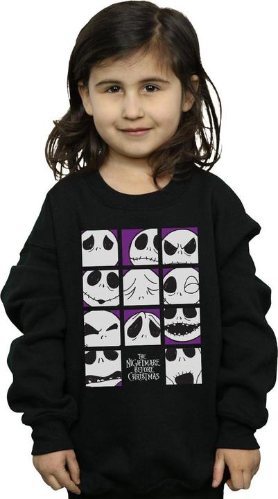 Immagine prodotto Disney Nightmare Before Christmas Many Faces Of Jack Squares Felpa Ragazze (152, 158)