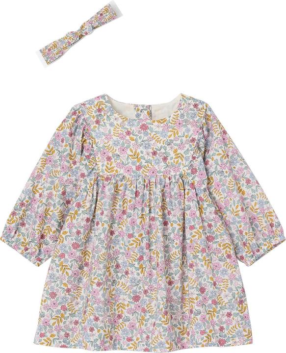 Actual product image Vertbaudet Mädchen Baby-Set mit Blumen: Kleid & Haarband (68)