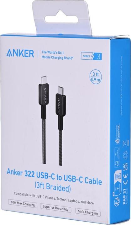 Immagine prodotto Anker Cavo 322 USB-C do USB-C 0,9 m (0.90 m, USB 3.2 Gen 2)
