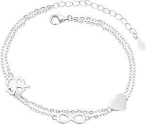 Produktbild Beneto Double Lucky Silver Bracelet AGB749/21