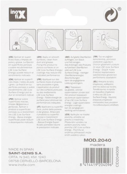 Image du produit Inofix Crochets adhésifs en bois, 2 pièces