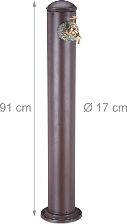 Actual product image Relaxdays Garden Water Fountain Column, Antique Style