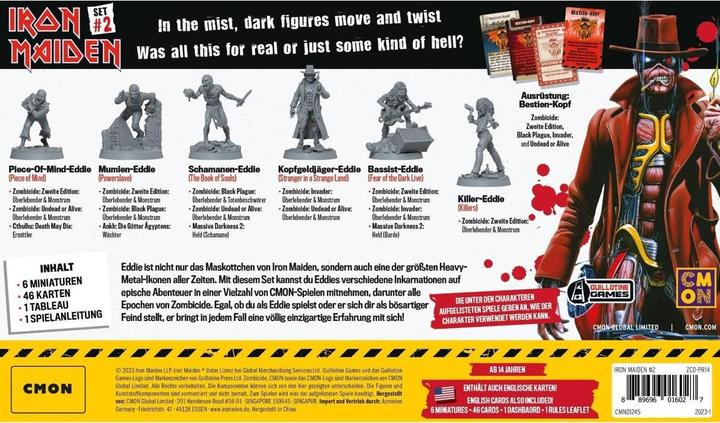 Immagine prodotto Cmon Zombicide - Iron Maiden Character Pack 2, gioco da tavolo, per 1-6 giocatori, a partire da 14 anni. (Tedesco)