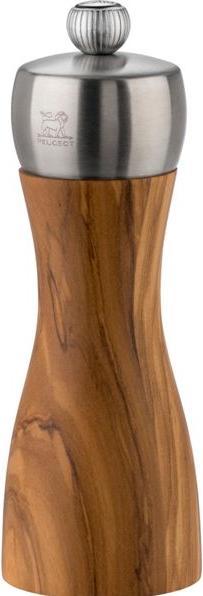 Peugeot Moulin à poivre Fidji 15 cm bois d'olivier et acier inoxydable (Poivre)