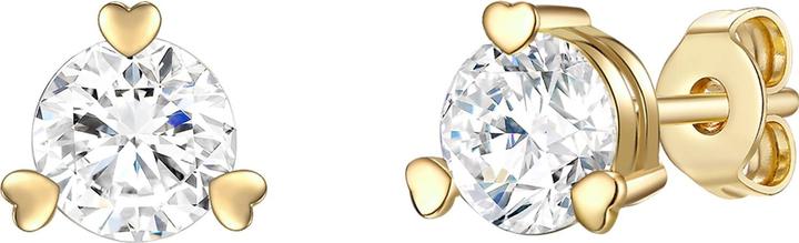 Produktbild Glanzstücke München Damen Herz Sterling Silber Zirkonia gelbgold - 15844 (Sterling Silber)