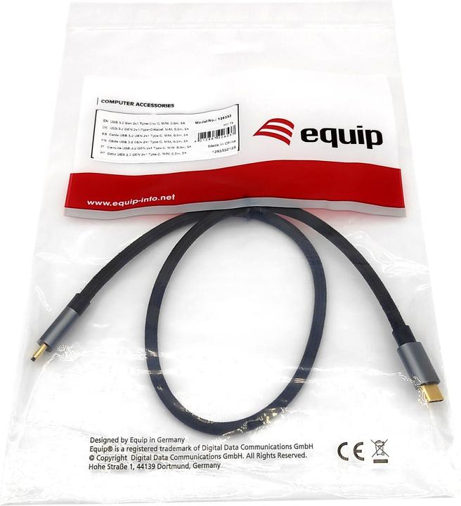 Image du produit equip Câble USB 3.2 C -> C mâle/mâle (0.50 m, USB 3.2 Gen 1)
