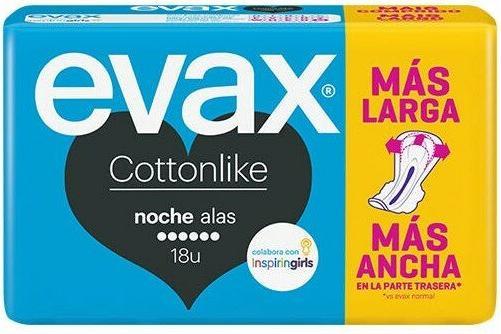 Produktbild Evax Cottonlike Alas Noche 18 Ud (18 x, Damenbinden)