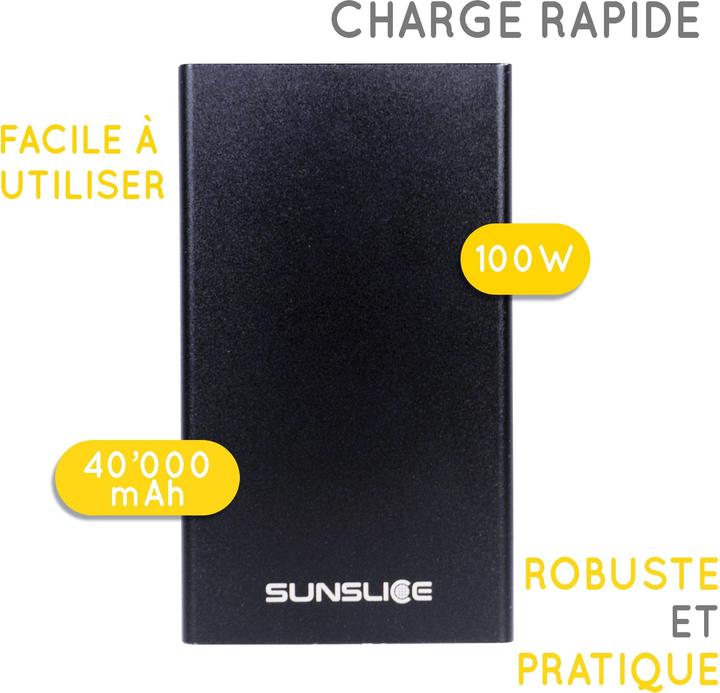 Immagine prodotto Sunslice Batteria esterna "Gravity 40" (40000 mAh, 100 W, 100 Wh)