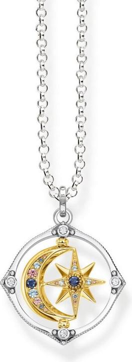 Produktbild Thomas Sabo Kette Stern & Mond gold (925er Silber, Vergoldet, Gelb, 45 - 50 cm)