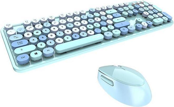 Mofii Ensemble clavier + souris sans fil Sweet 2.4G (bleu) (ING. Int., Filaire)