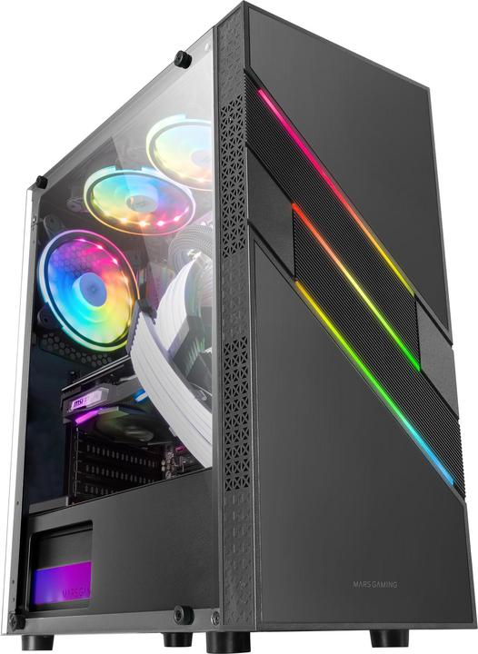 Image du produit Mars Gaming Boitier Moyen Tour Xl-Atx Mc-U3 RGB Avec Panneau Vitré (Noir) (mATX, Mini-ITX, ATX)