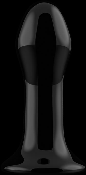 Actual product image Shots Pluggy - Glass Vibrator - With Suction Cup and Remote - Rechargeable - 10 Speed