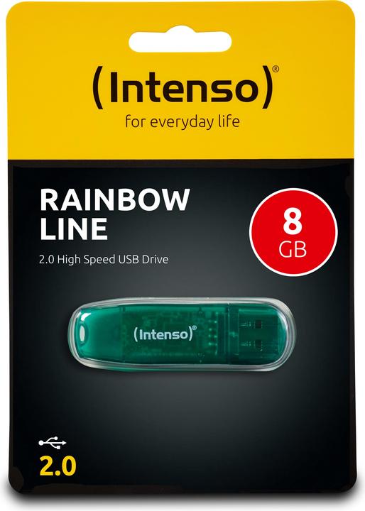Actual product image Intenso Rainbow Line (8 GB, USB-A, USB 2.0)