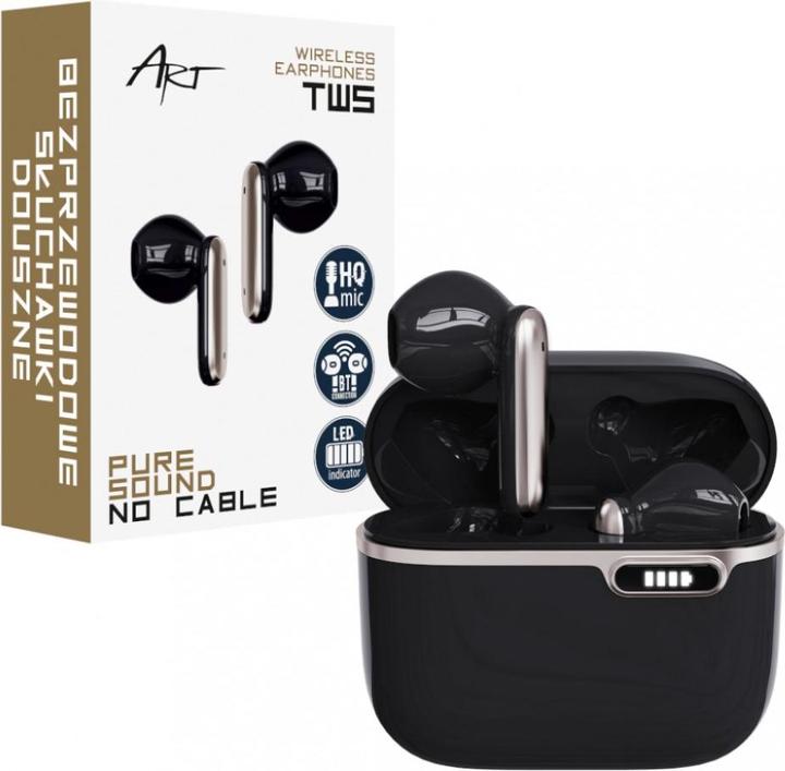 Produktbild Art Słuchawki Bluetooth z HQ Mikrofonem TWS (USB-C) Czarne (keine Geräuschunterdrückung, Kabellos)