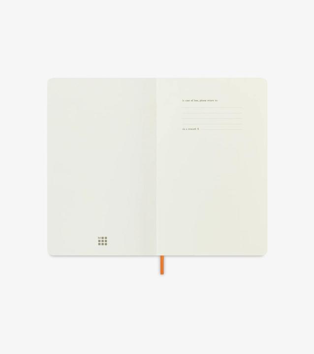 Actual product image Moleskine Vegea Capri notebook, Large/A5, lined, soft cover, orange (13 x 21 cm, Lined, Soft cover)