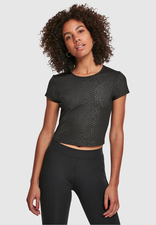 Actual product image Urban Classics Ladies Stretch Pattern Cropped Tee (XL)