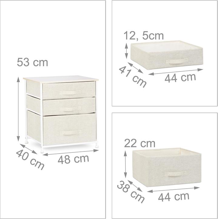 Actual product image Relaxdays Shelving System with Drawers (48 x 40 x 53 cm)