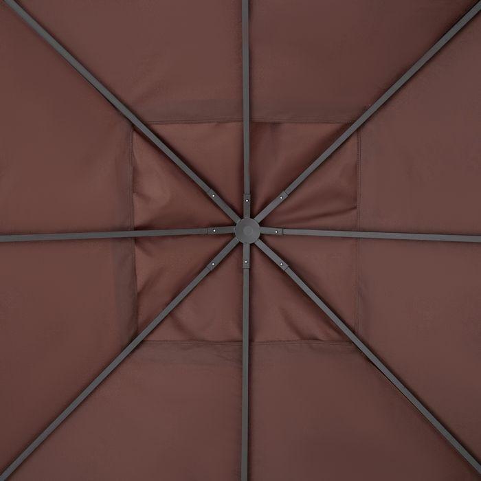 Produktbild Swisshandel24 Ersatzdach für Pavillon Pavillondach Pavillonabdeckung, Sonnenschutz Polyester Kaffee 2,93 x 2,93 m (298 cm, 295 cm)