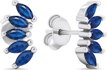 Actual product image Brilio Silver - Unmissable silver earrings with blue zircons EA596WB