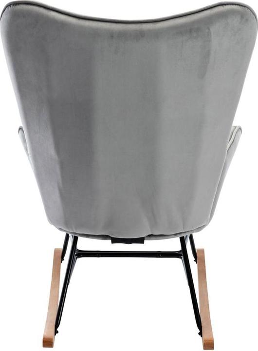Actual product image CLP Sanka Velvet Rocking Chair, grey