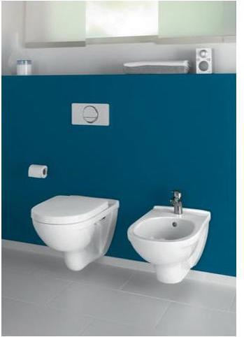 Actual product image Villeroy & Boch WC set O.novo DirectFlush open splash rim white 5660HRR1 with coating