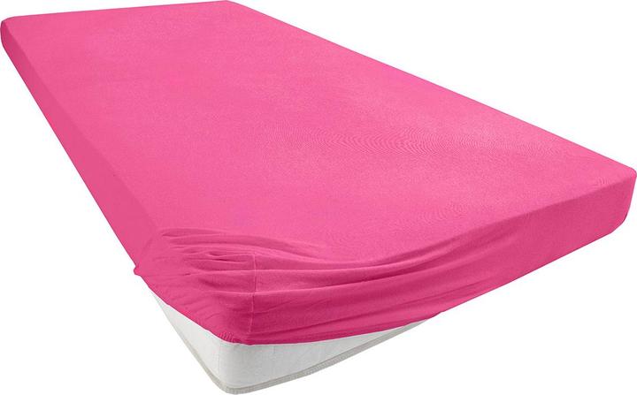 Actual product image Casativo Children's fitted sheet, 100% cotton, magenta, 60 x 120 - 70 x 140 cm (60 x 120 - 70 x 140 cm)