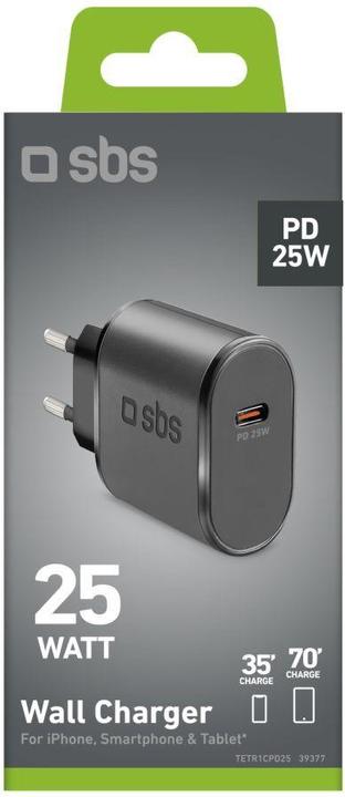 Image du produit SBS Chargeur USB-C PD 25W noir (25 W)