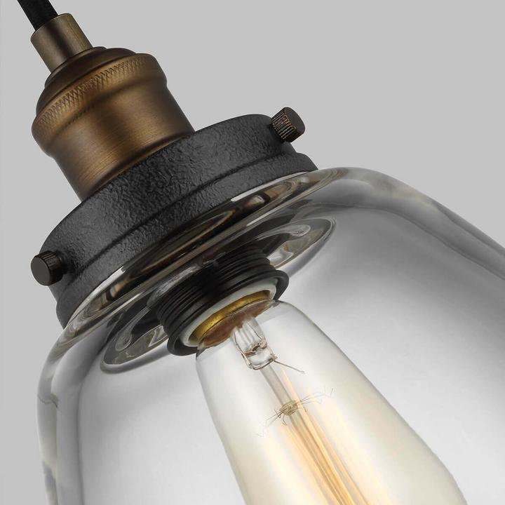 Actual product image Elstead Lighting Baskin pendant light E27 27cm Aged brass, dark weathered zinc (E27)