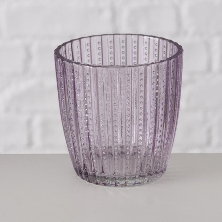 Image du produit Boltze Home Photophore Marilu 4 pièces, 7.5 cm, violet clair (1 x, 8 x 8 x 30 cm)