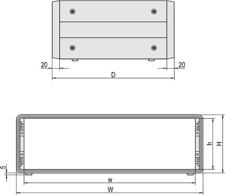 Produktbild Schroff Komplettgehäuse 3 und 6 HE - COMPAC PRO GEH.3HE 63TE 391T (3 HE, 19 Zoll Rack)