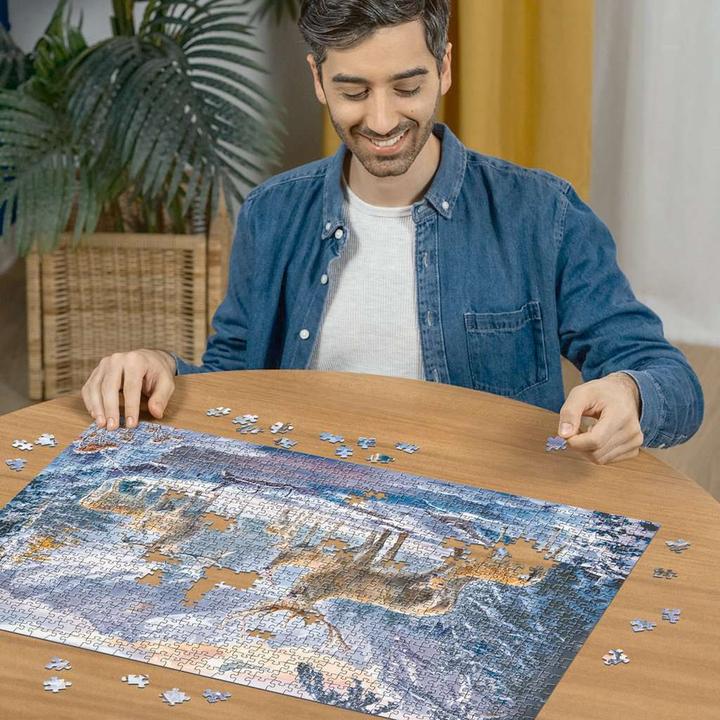 Actual product image Ravensburger Roe deer and stags in winter (1000 pieces)