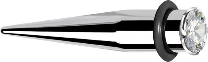 Produktbild Star Piercing Expander silber mit Kristall silber (Chirurgenstahl 316L)