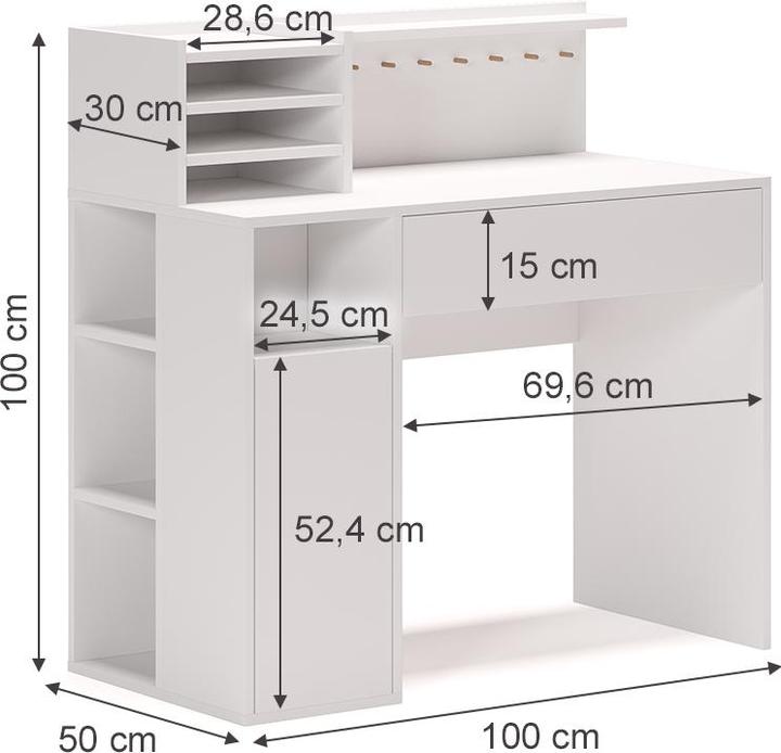 Immagine prodotto Vicco Schreibtisch (100 x 50 x 100 cm)